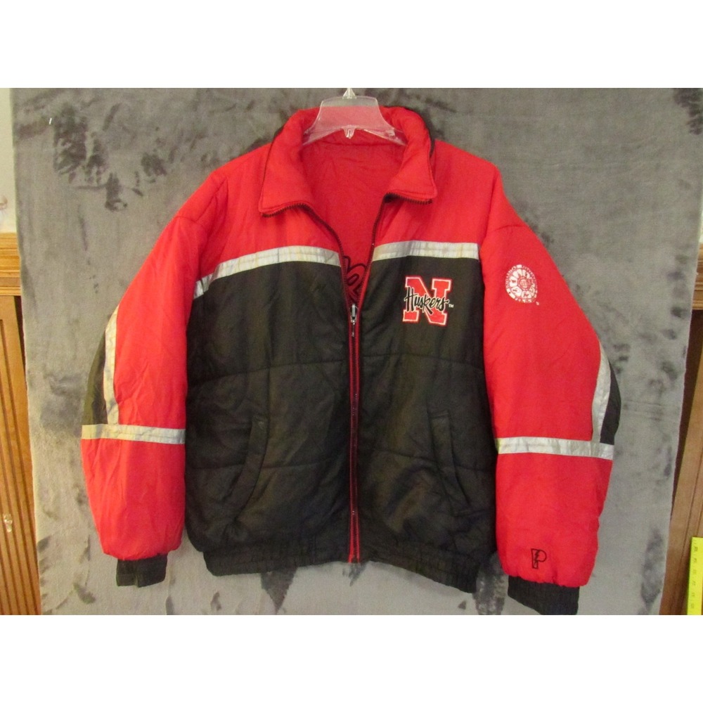 Nebraska Huskers Puffer Jacket XL Red Reversible NCAA College Fan Apparel Coat